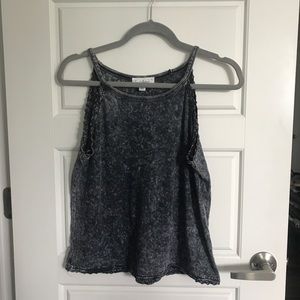 Navy Cropped Tank Top